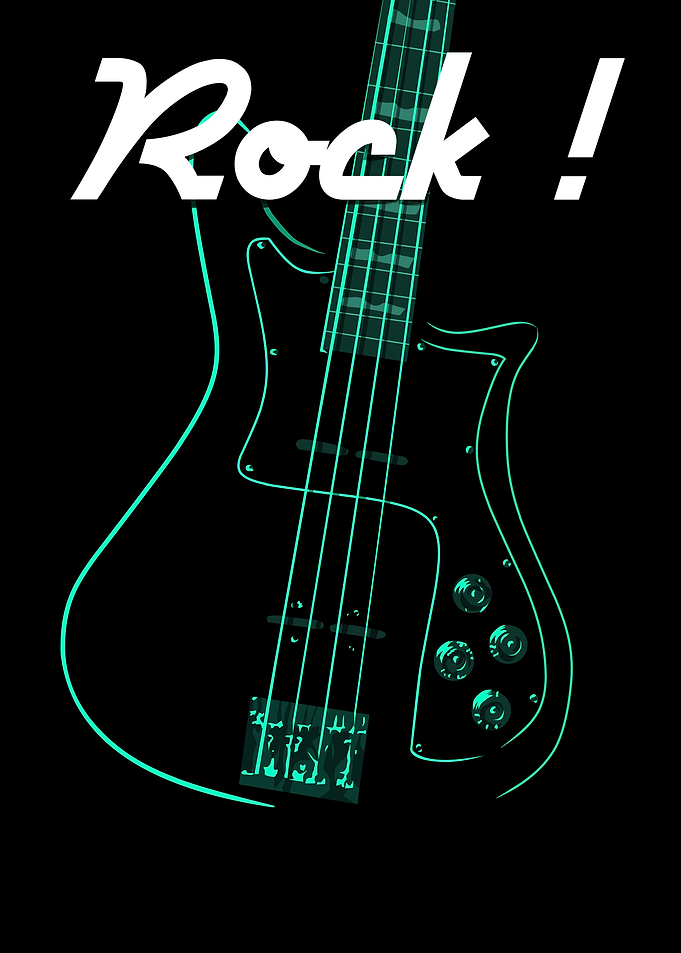 electric bass guitar