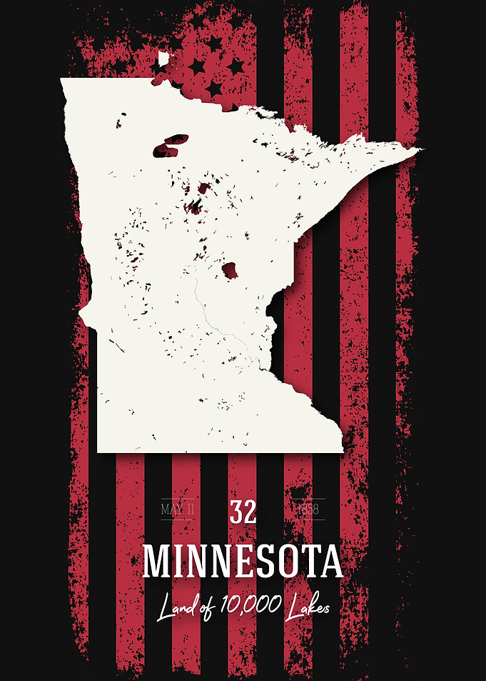 Minnesota State Map USA