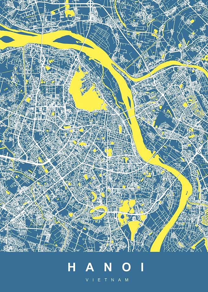 HANOI Map VIETNAM