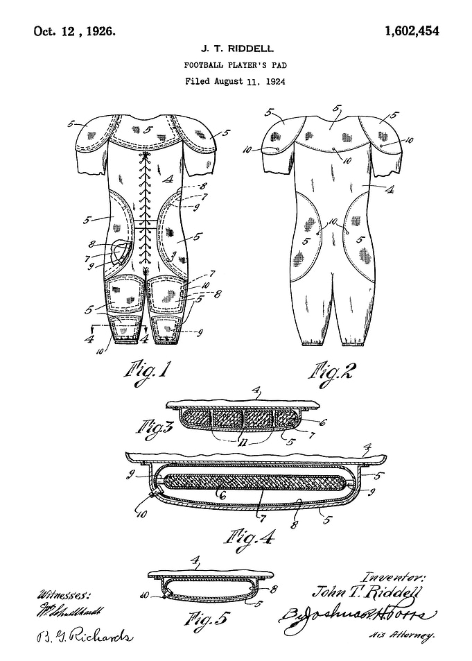 Football Pad patent