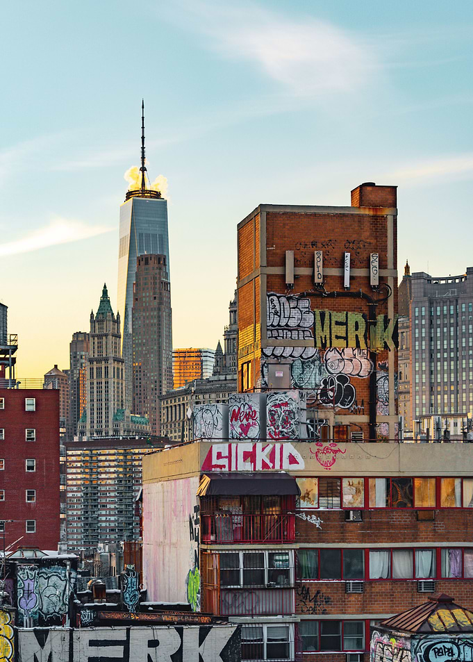 NYC Skyline Sunset Photo