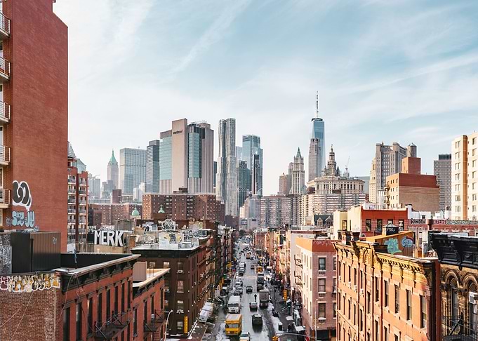 NYC Skyline and Street