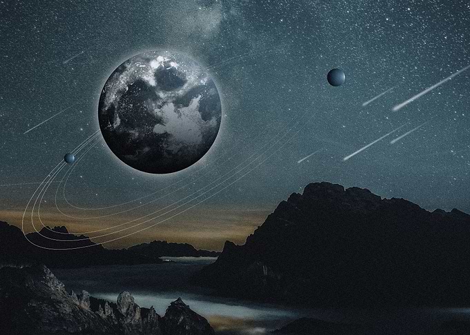 mix planet mountain