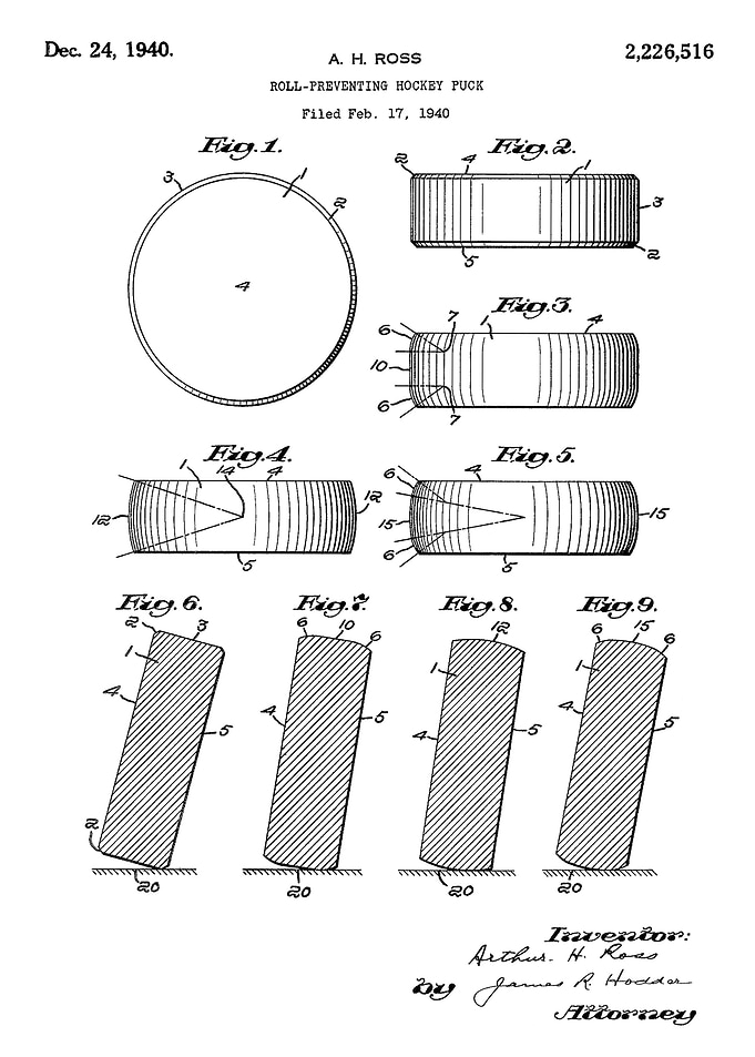 Hockey puck patent