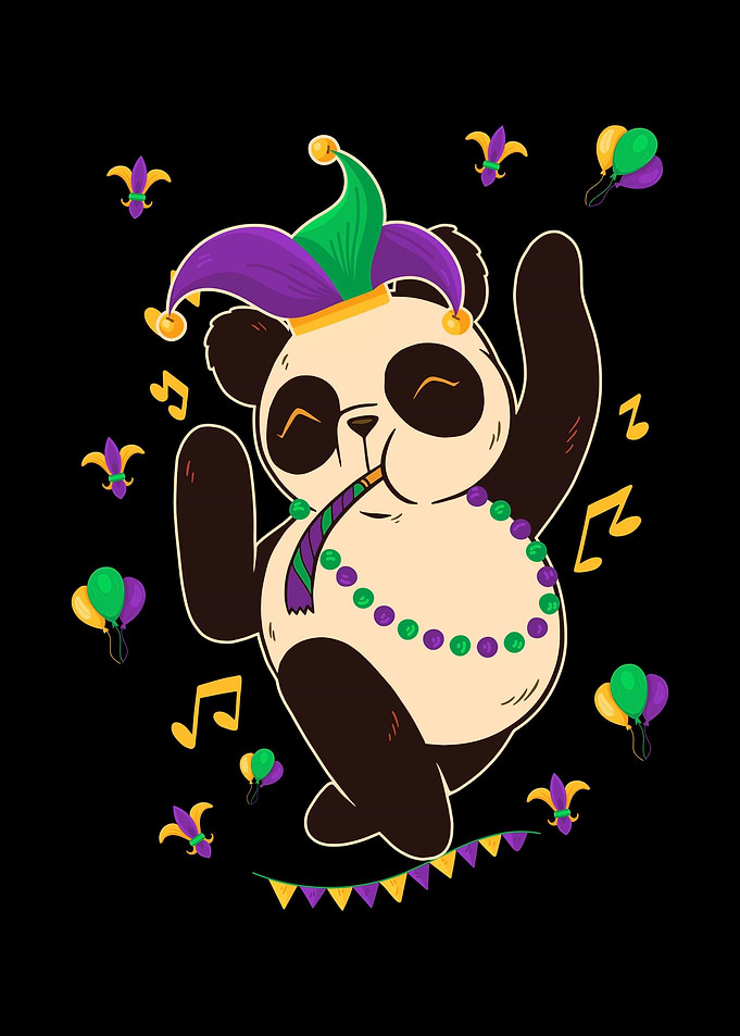 Mardi Gras Panda Party