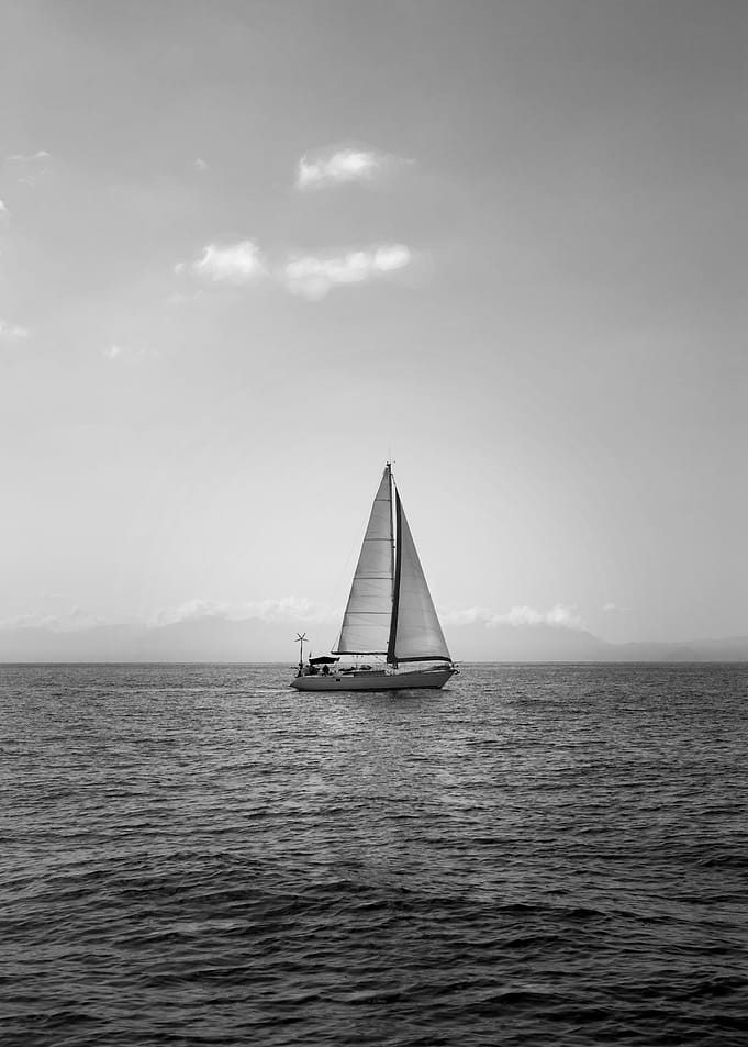 Black and white sails