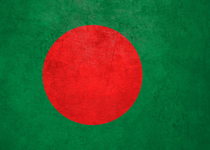 Flag of Bangladesh on Wall