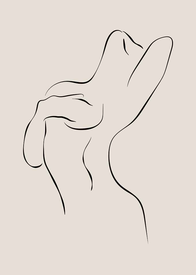Woman erotic bedroomposter