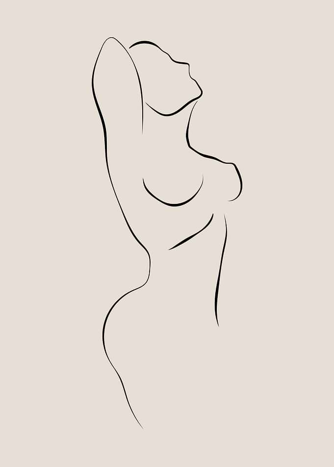 Naked woman body decor