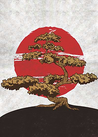 Japanese Bonsai Japan Flag
