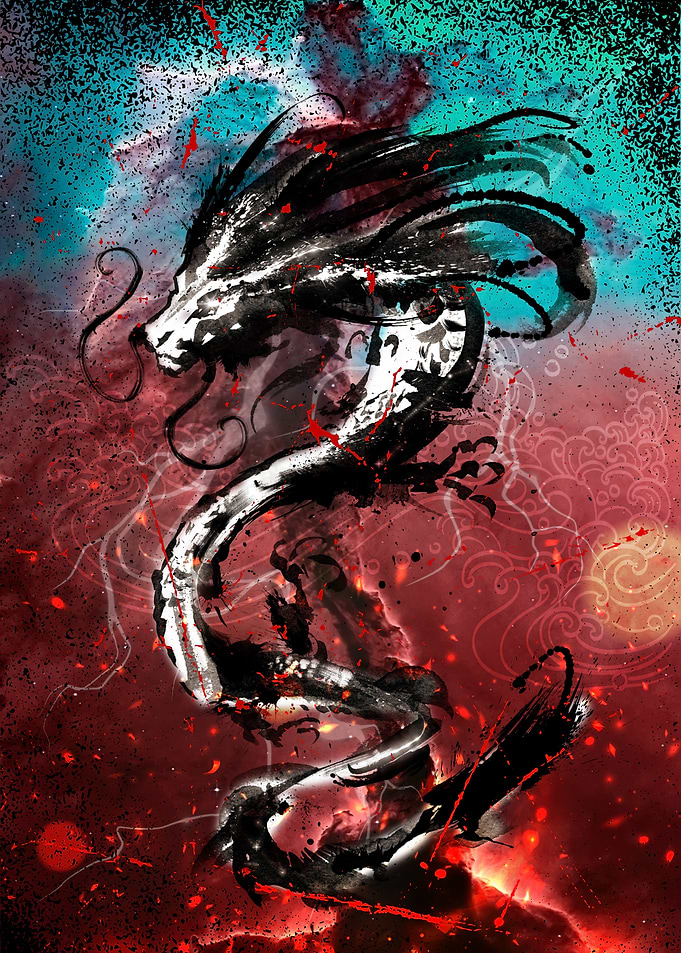 Lindworm dragon in Galaxy