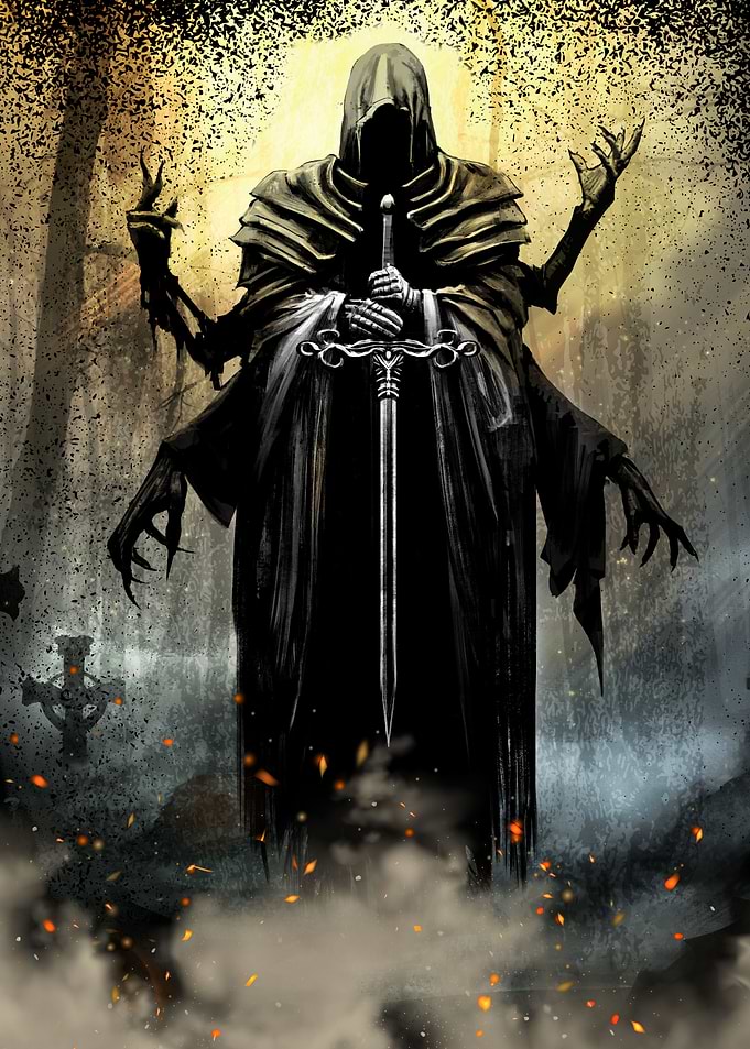 Necromancer on graveyard