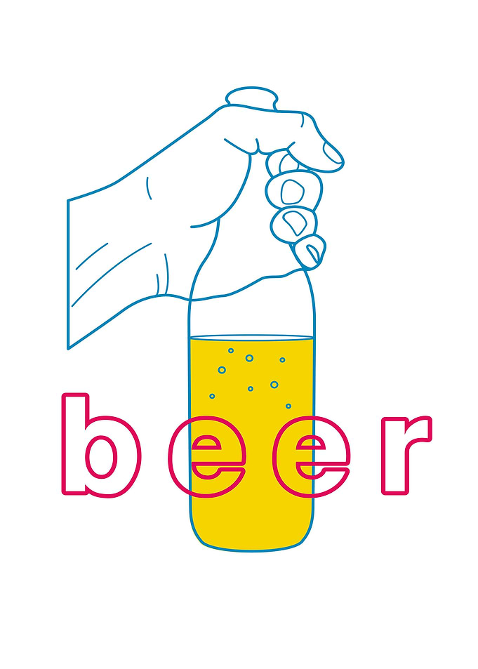 Line art beer
