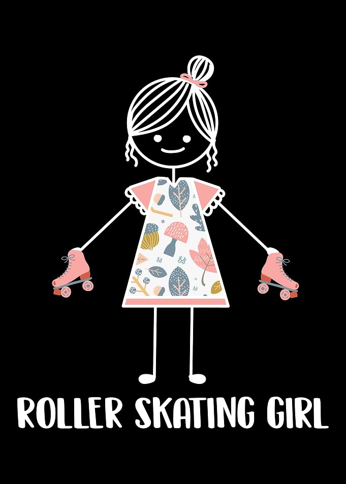 Roller Skating Skater Girl
