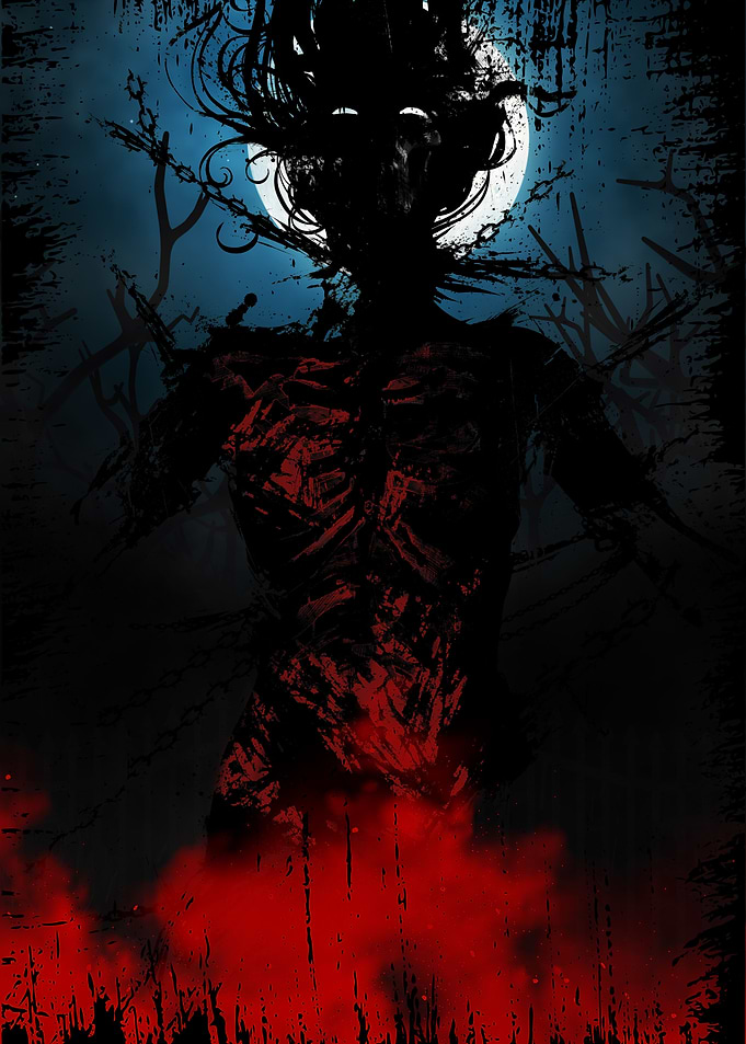 Moon witch is burning