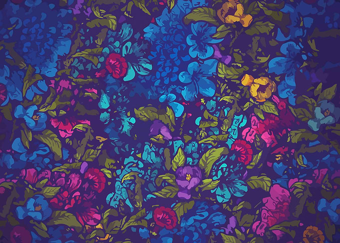 Trendy floral pattern