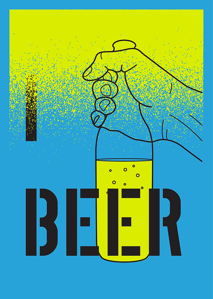 abstract color beer poster