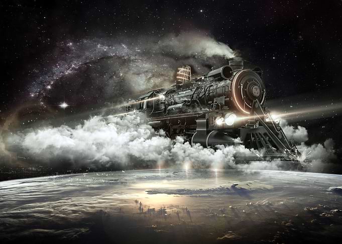Loomotive Train in Space