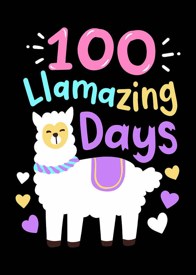 100th Day of School Llama