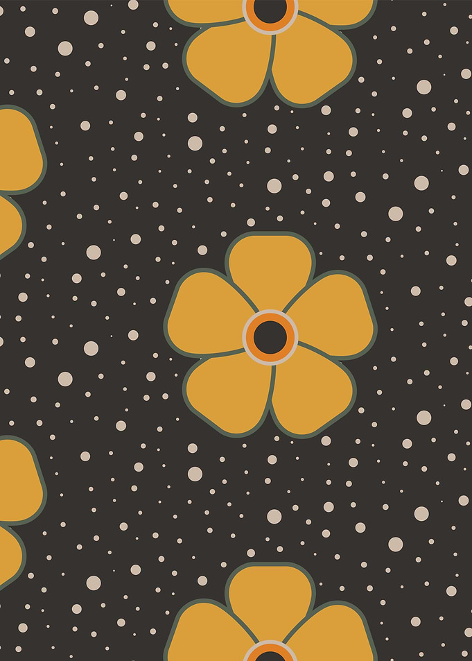 Neat Retro Floral 04