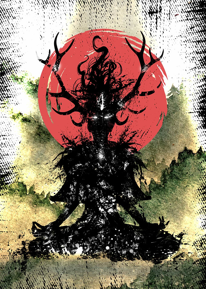 Demonic forest spirit