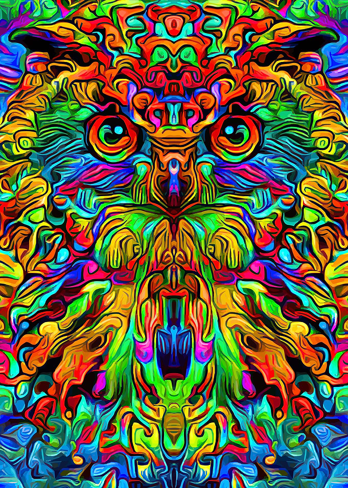 Owl Psychedelic Art