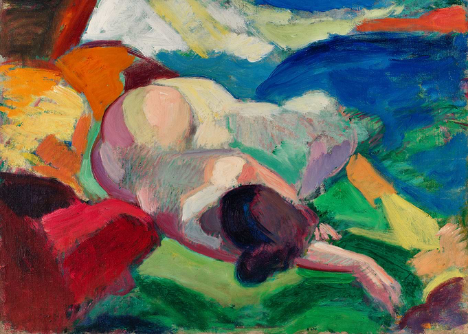 Naked woman posing