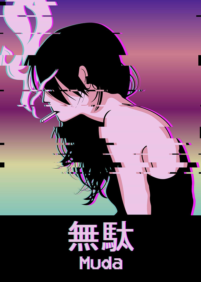Vaporwave Anime Girl Muda