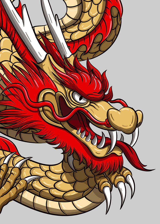Asian Dragon Yellow