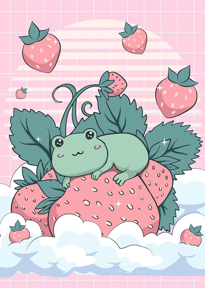 Cottagecore Kawaii Frog