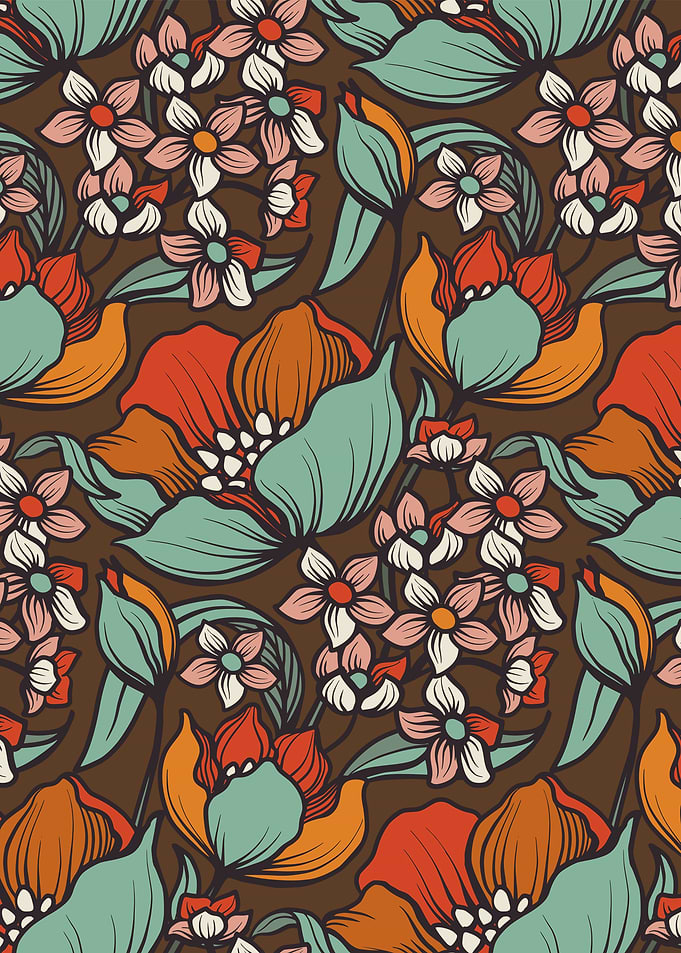 Neat Retro Floral 05
