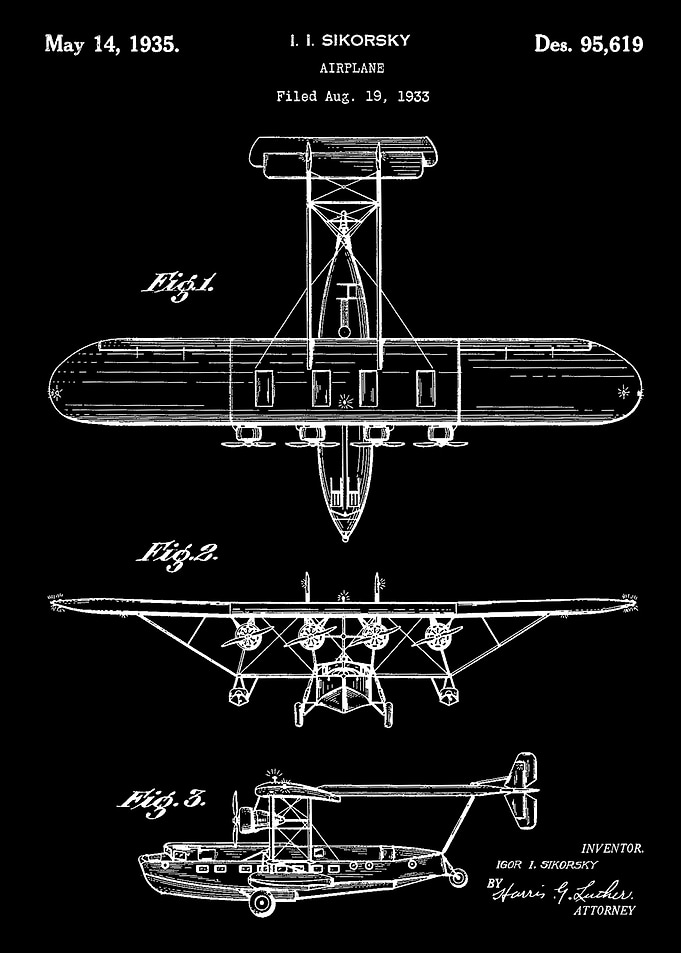 Air Plane 1935 Blueprint
