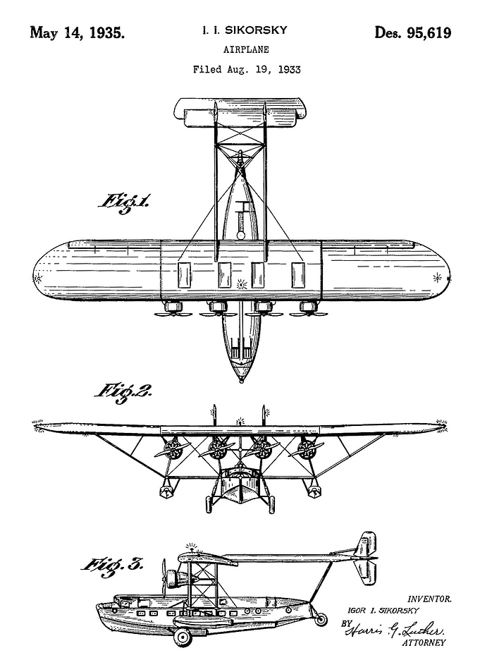 Air Plane 1935 Blueprint
