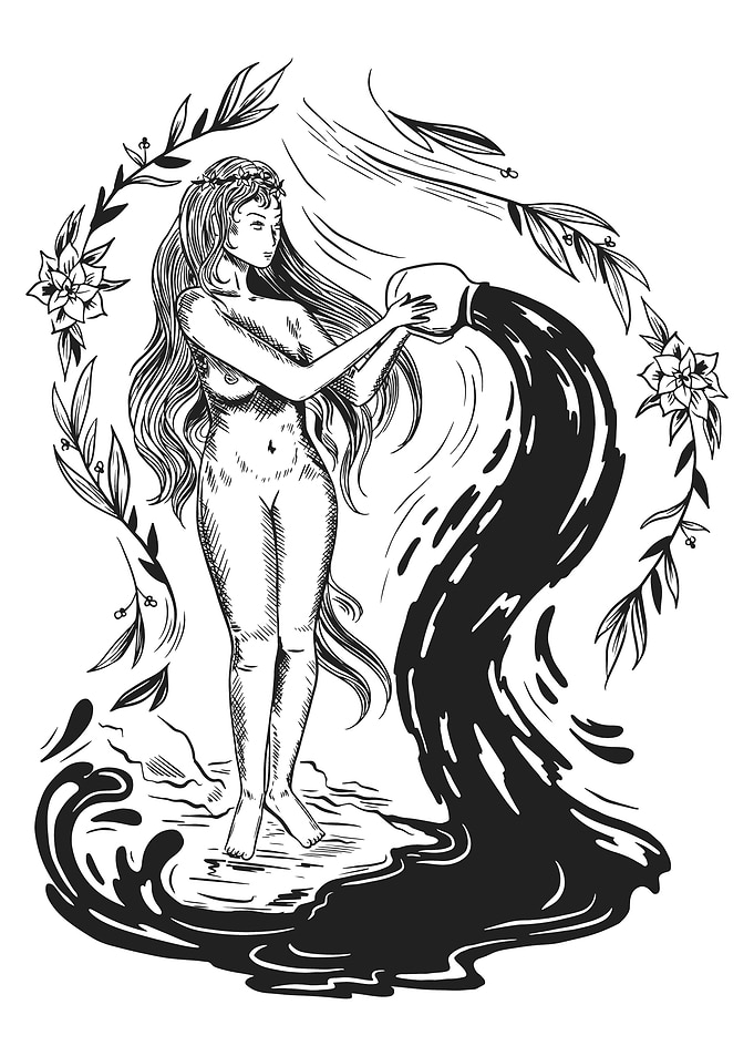 Naked Woman painted
