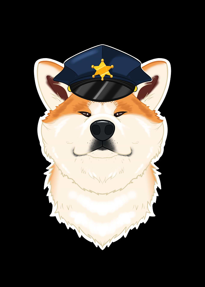 Police Akita Inu Canine