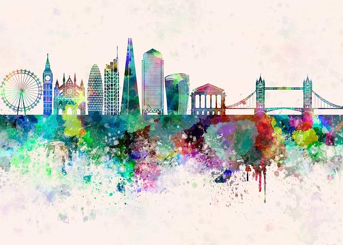 London V2 skyline