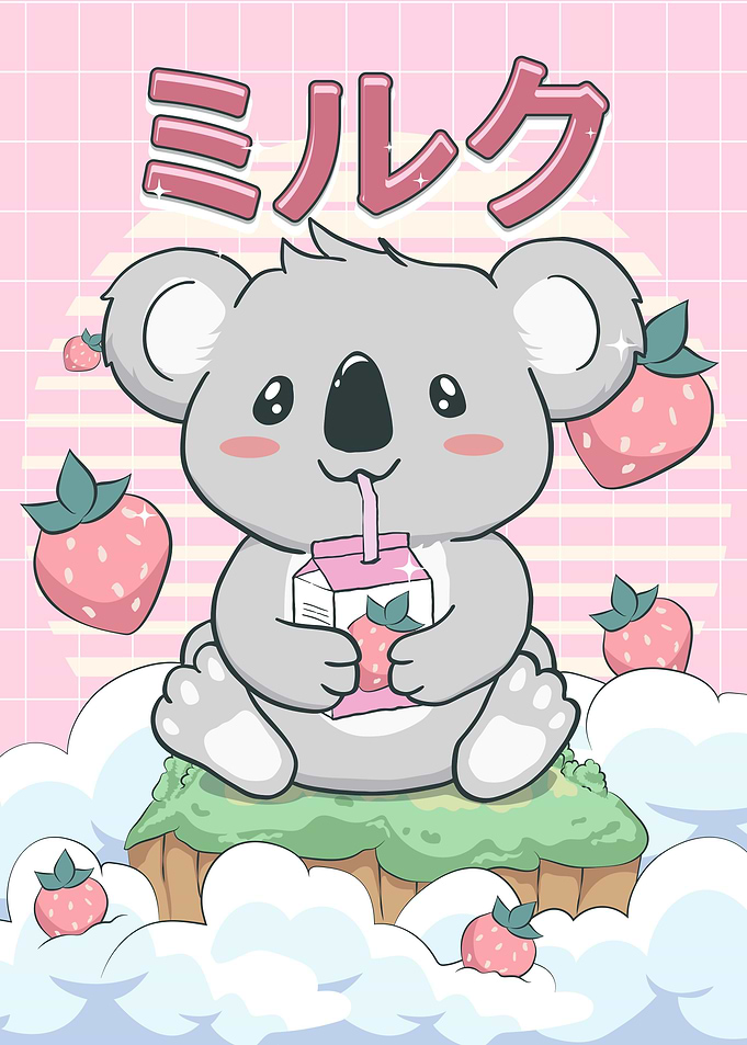 Koala Bear Strawberry Milk