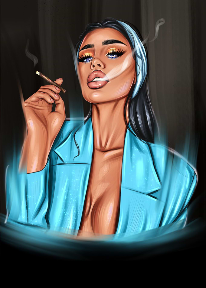 Sexy Woman Smoking