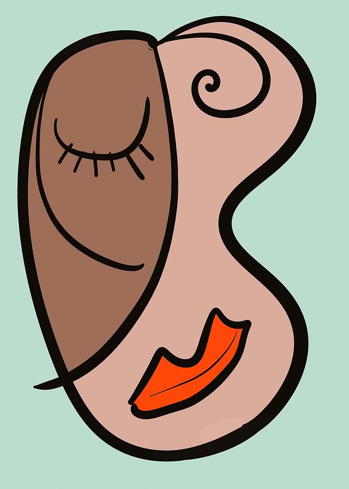 Abstract woman face