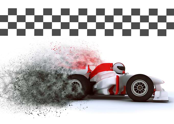 illustration race car