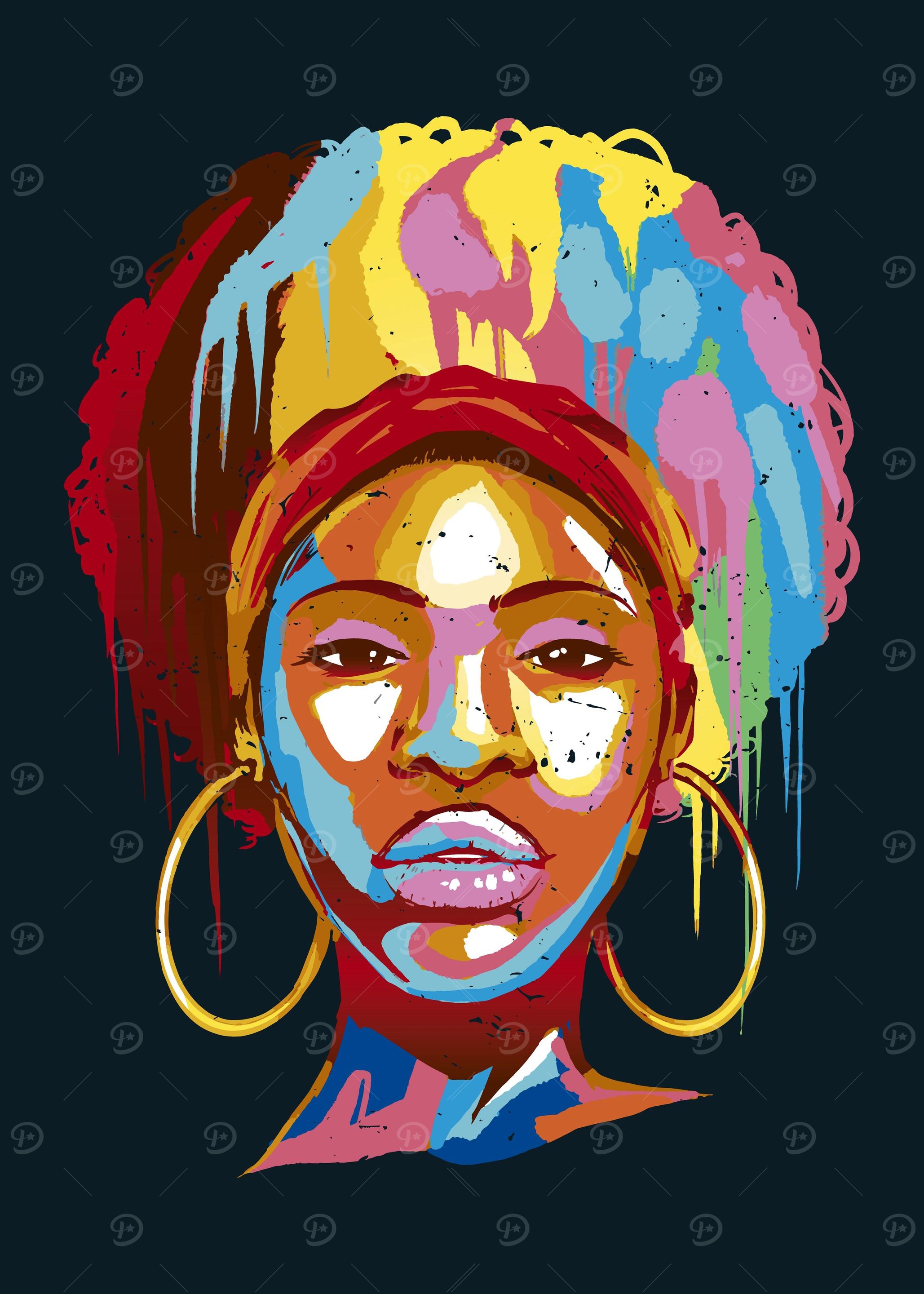 Black Woman colorful