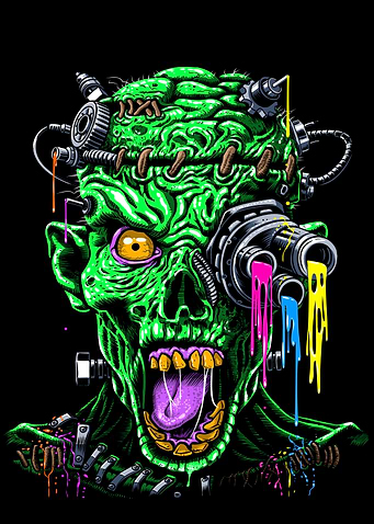 Futuristic zombie
