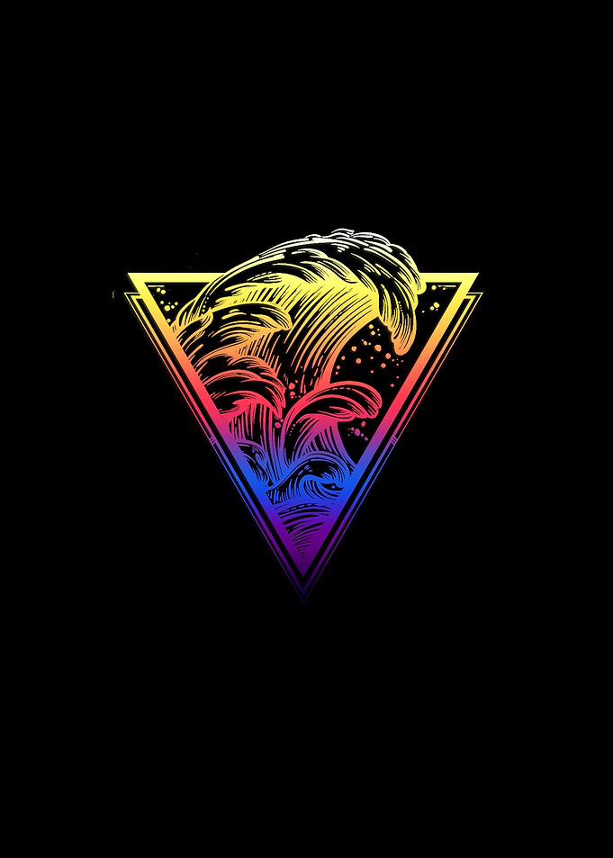 wave retro minimalist