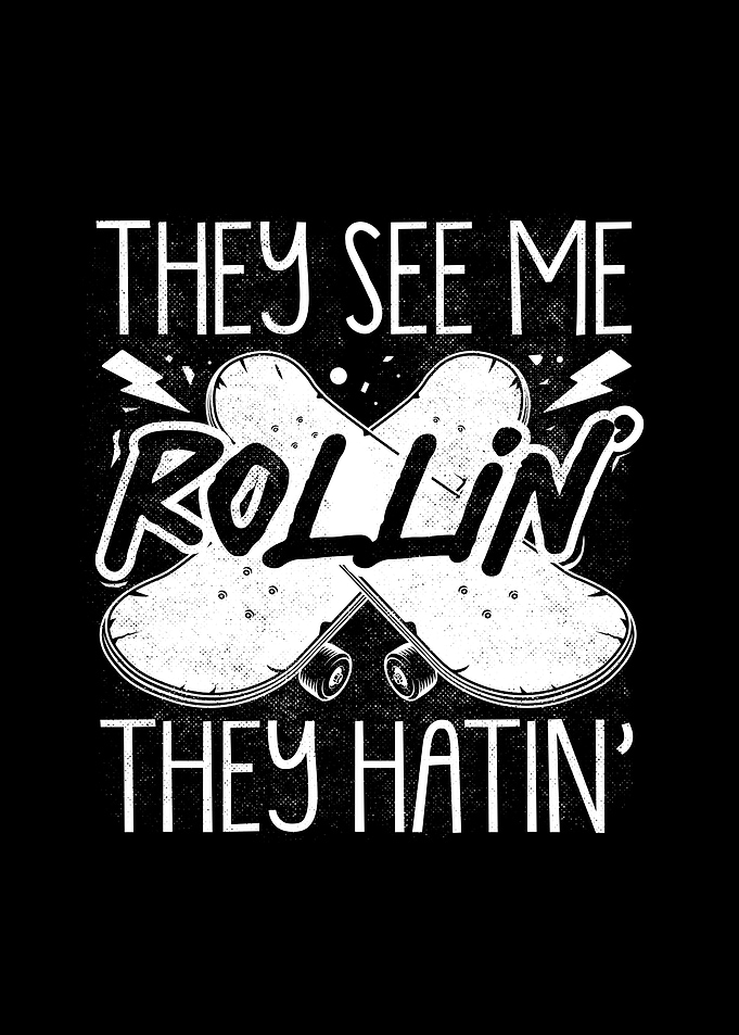 Funny Skateboard Graphic