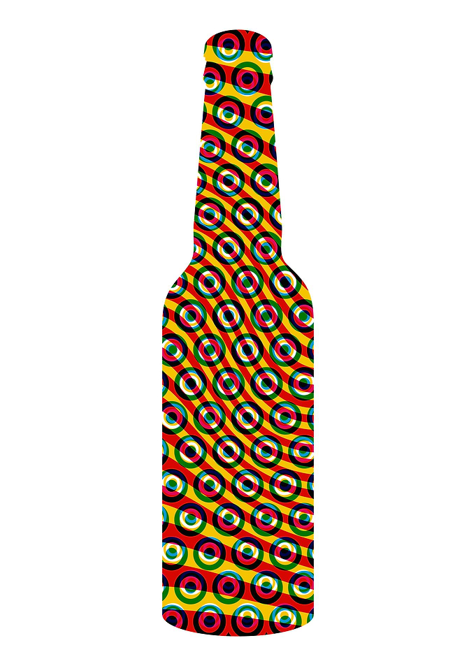 Retro illusion beer poster