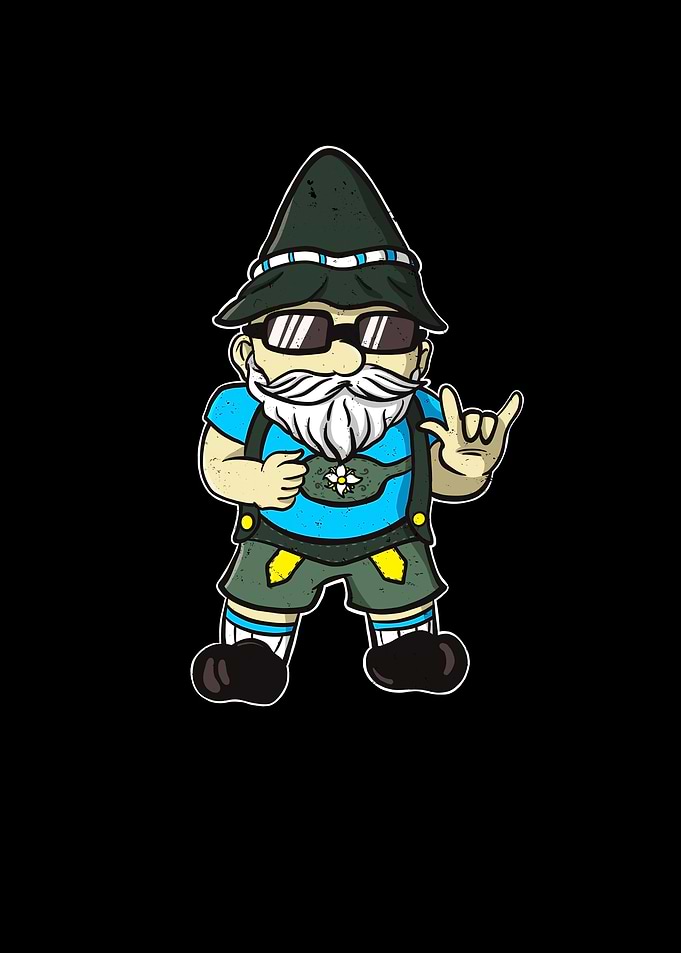 Bavarian Garden Gnome Rock