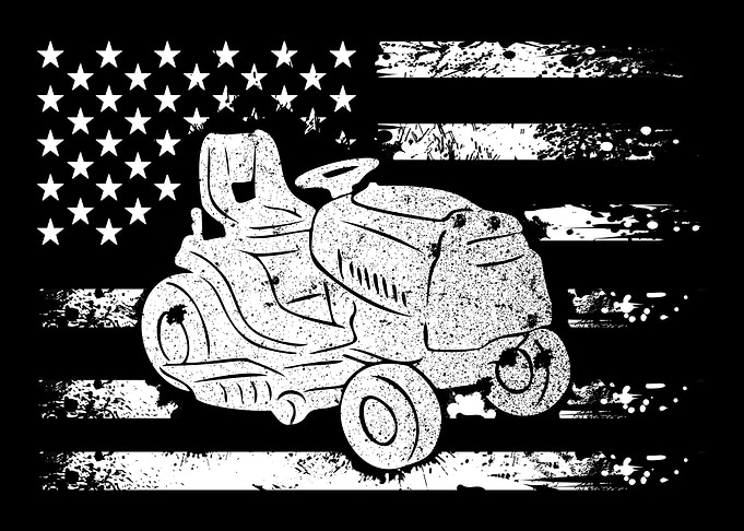 Lawn Mower Gardener Mowing