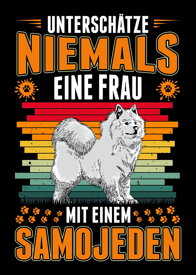 Samojede Frau Schlittenhun