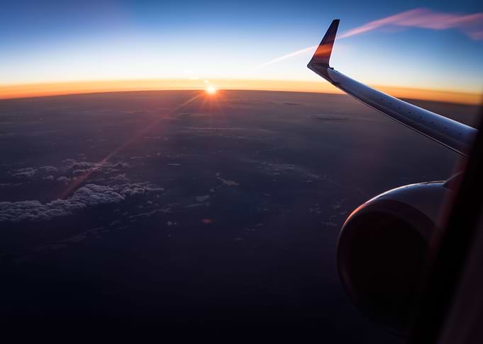 Sunset from the plane