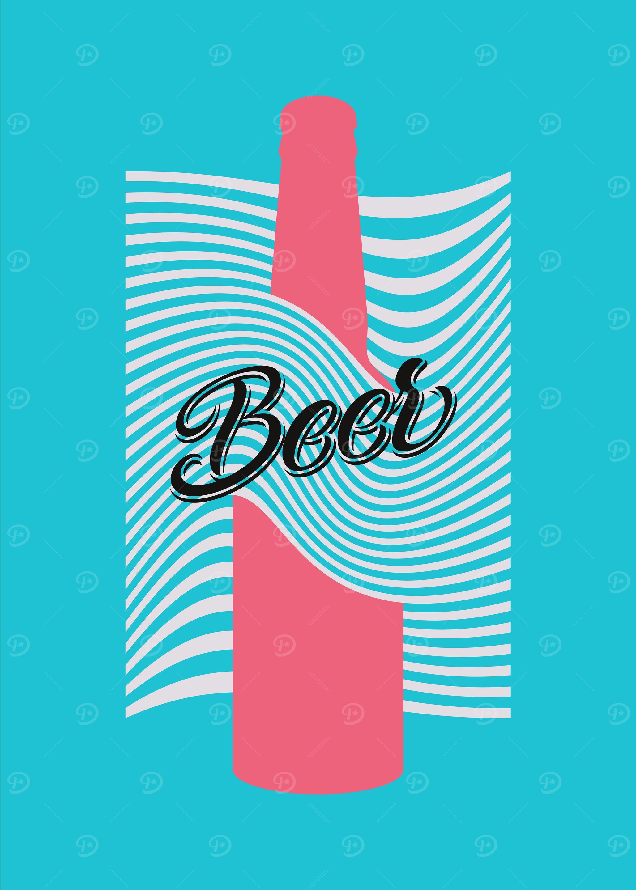 retro beer pattern
